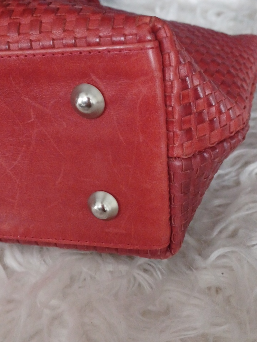 Woven Brazilian Leather Shoulder Bag - Picture 8 of 16